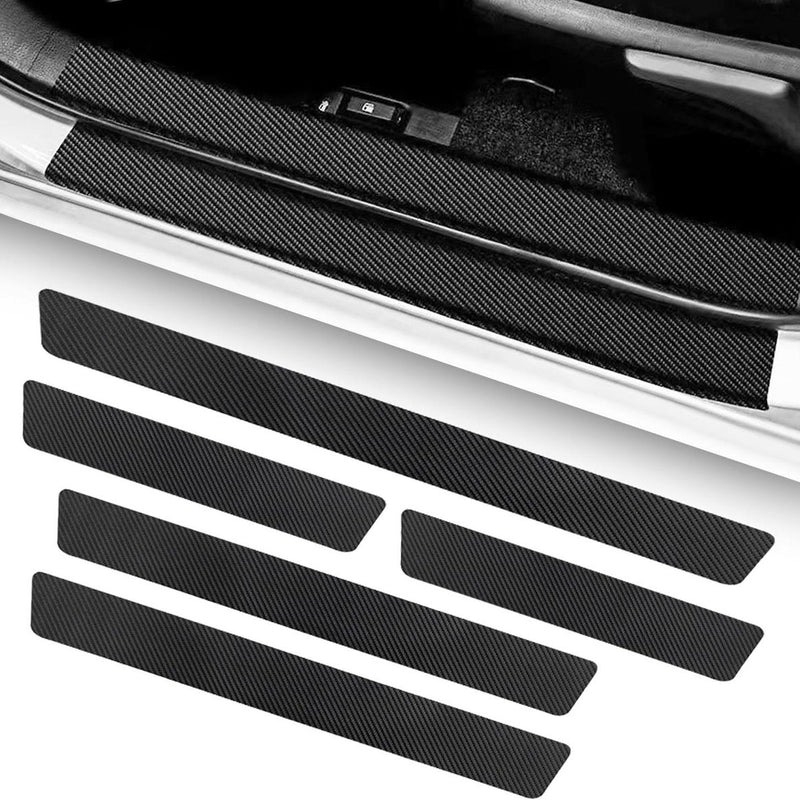 Car Door Sill Moldings - Set of 5, Universal Entry Moldings for SUVs, Anti-Scratch Stickers with Film
