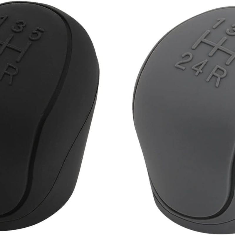 Car Silicone Gear Shift Knob Covers Black Grey 2 Pack 6-Speed Compatible with Various Models