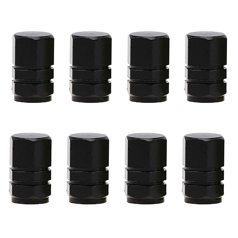 Tool Bag Clearance! JWDX Stainless Steel Valve Cap Black Nut 8Pcs, 8 Tire Stem Caps Wheel Covers Car Tire Cap Hexagon Shape (Black) Black