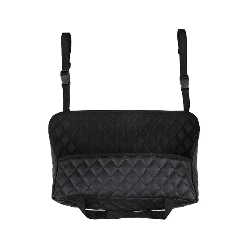 Car Purse Holder - Durable Leather Seat Back Organizer, Front Seat Storage Barrier, Pet & Kids Driver Storage Netting Pouch (Classic)