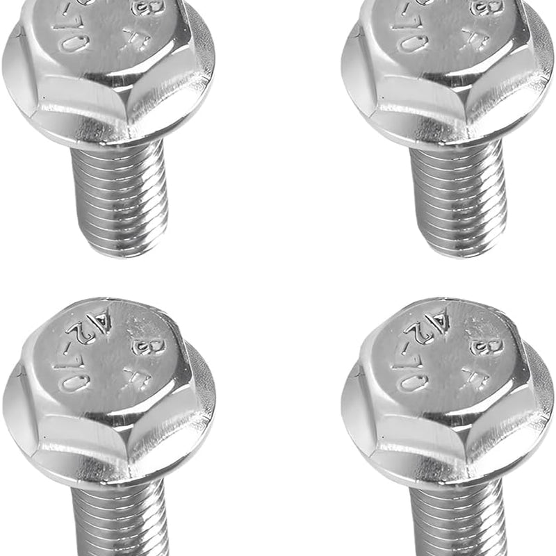 4 PCS Car Top Front Skid Plate Bolts, 304 Stainless Steel 12mm Hex Head Flanged Hexagon Screws, Bolts Compatible with 4Runner Land Cruiser Sequoia Tacoma, Car Accessories (4 PCS)
