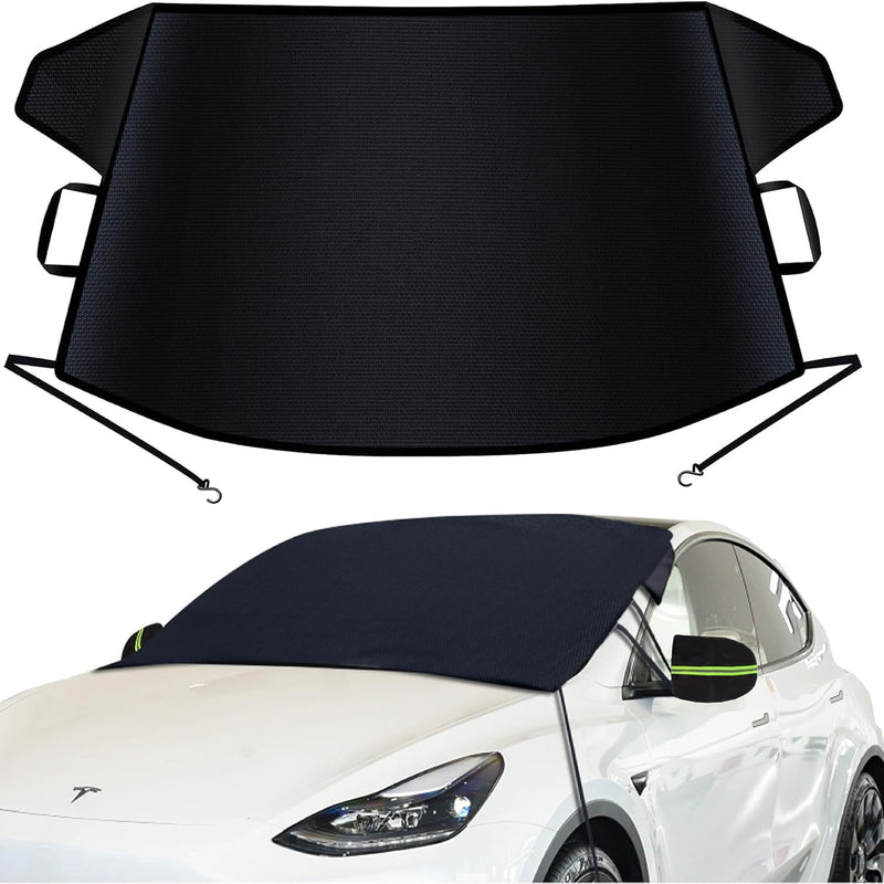 Car Windshield Cover for Ice and Snow Upgraded 600D Oxford Fabric Winter Windshield Covers for Ice Removal Winter Car Accessories for Windshield Protection Standard (75 x 42 Inches)