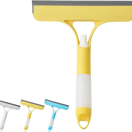 3-in-1 Window Wiper with Spray - Squeegee, Washer & Microfiber Cleaner for Streak-Free Windows, Showers & Cars - Set of 1