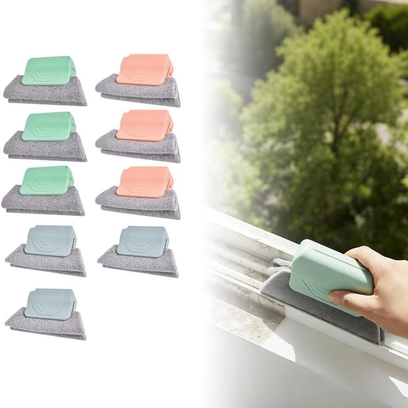 Magic Window Track Cleaner, 2026 Upgraded Handheld Window Track Cleaning Brush Tools Set, Grooves Cleaning Brush Tools Set, Tile Grout Lines, Shutter Slats, Car AC Vents and Narrow Gaps (9)