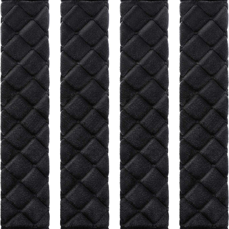 4 Pack Seat Belt Cover Extra Long Seat Belt Pads for Car Soft Comfort Shoulder Strap Covers Harness Pads Helps Protect Your Neck and Shoulder(10.6 Inch,Black)