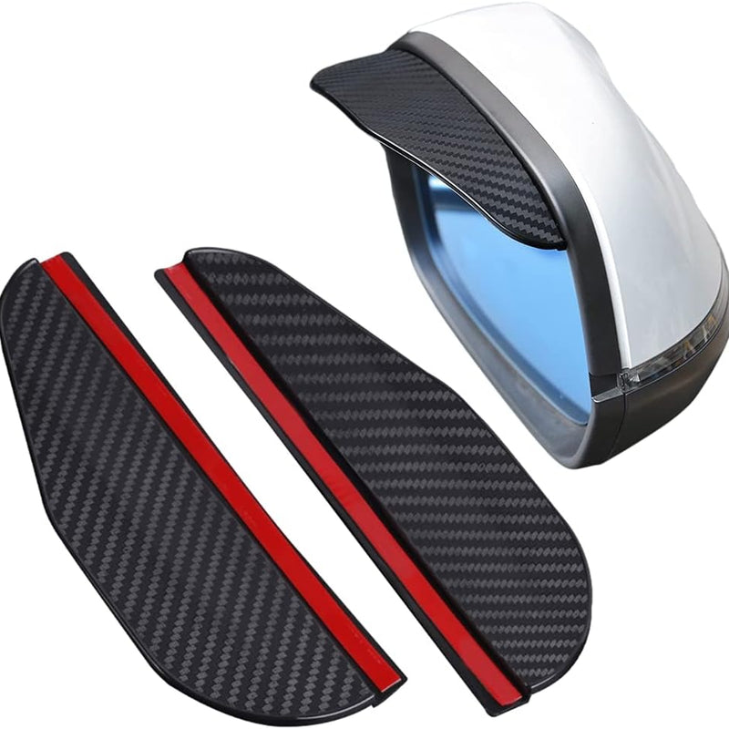 1 pair car side mirror rain cover smoke cap universal carbon fiber rearview mirror side mirror for SUV truck accessories
