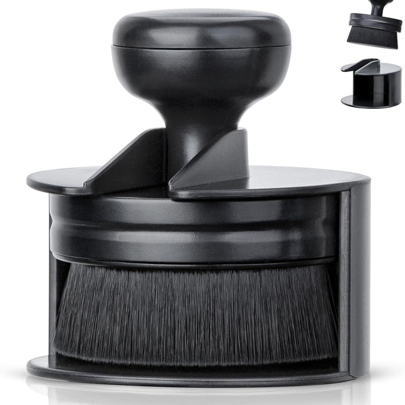 Car Tire Shine Applicator,Vegan Tire Shine Brush with Stand or Auto Detailing Cleaning Service (Black)