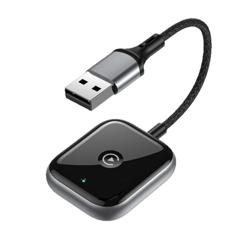 2-in-1 Wireless CarPlay & Android Auto Adapter - Plug & Play Dongle for Cars(Applicable to iPhone-Black)