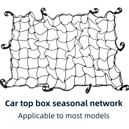 120 x 80 cm Car Roof Cargo High-Elasticity Net and Stretchable Luggage Storage Net with 10 Secure Hooks – Universal Roof Rack & Trunk Organizer Net for Travel, Camping and Outdoor Geariversal Roof Rack & Trunk Organizer Net for Travel, Camping and Outdoor