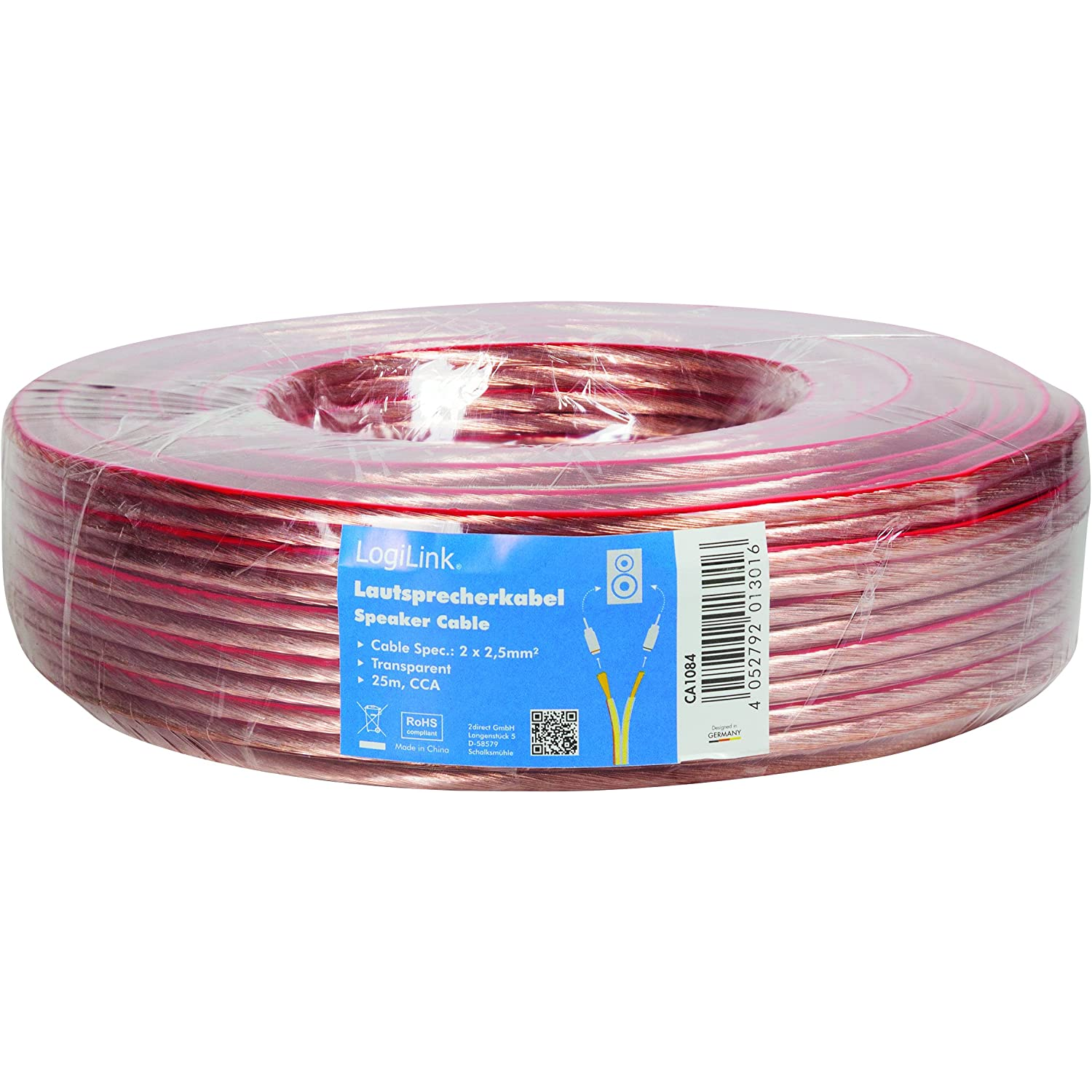 LogiLink Audio 14ag Speaker Cable 25.0m (CA1084)