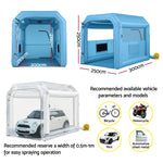 Giantz Inflatable Paint Booth 2.5X2.5X3M Inflatable Spray Booth with 550W Powerful Blower and Air Filter System, Round Roof with Light Hook, for Painting Bicycle, Motorcycle, Furniture Refinishing DIY