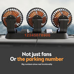 3-Head Car Circulating Fan with Multi-Directional Airflow