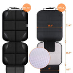Child Car Seat Protector, Durable 600D Fabric Waterproof Car Seat Cover with Thick Padded Non-Slip Backing, No Imprint (Black 1 Piece)