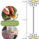 Crochet Daisy Auto Accessories Women Cute Rearview Mirror Charm Crafted Daisy Flower Gift Crochet Enthusiast Car Decoration Car Interior Aesthetics (White)
