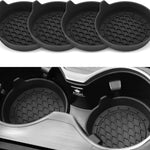 Car Cup Holder Coaster, Silicone Cup Holder Insert, Universal Non-Slip Cup Holder, Auto Accessories Interior Unisex 4 Pack Black