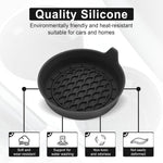Car Cup Holder Coaster, Silicone Cup Holder Insert, Universal Non-Slip Cup Holder, Auto Accessories Interior Unisex 4 Pack Black