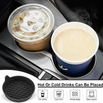 Car Cup Holder Coaster, Silicone Cup Holder Insert, Universal Non-Slip Cup Holder, Auto Accessories Interior Unisex 4 Pack Black