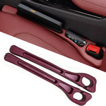 Car Seat Crevice Fill Organizer 2 pcs - No Drop Seat Guard, Universal Car Seat Crevice Filler, Durable Non-Slip Material, Easy 10 Second Installation for Cars, Trucks & SUVs (Red)