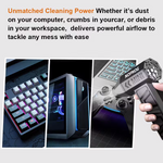 Car wireless snow blower: 130,000 RPM high-speed turbine, 4 adjustable wind speeds, Type-C charging dust removal pneumatic tool, suitable for cleaning both inside and outside the vehicle, snow removal, and crevice dust removal