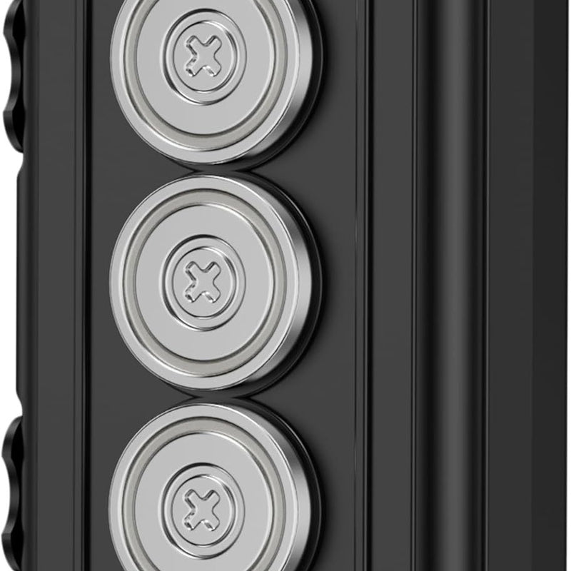 Compact Magnetic Key Holder with Strong Neodymium Magnet, Rubber-Sealed Compartment, and Durable ABS Casing for Discreet Vehicle-Mounted Storage—Ideal for EDC, Travel, and Emergency Access (Black)