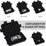 Compact Magnetic Key Holder with Strong Neodymium Magnet, Rubber-Sealed Compartment, and Durable ABS Casing for Discreet Vehicle-Mounted Storage—Ideal for EDC, Travel, and Emergency Access (Black)