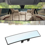 Wide-Angle Car Rearview Mirror with Curved HD Glass Lens, Clip-On Design, ABS Frame, Anti-Glare Coating, Universal Fit for Sedans SUVs Trucks Vans, Easy 10-Second Installation (White)