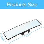 Wide-Angle Car Rearview Mirror with Curved HD Glass Lens, Clip-On Design, ABS Frame, Anti-Glare Coating, Universal Fit for Sedans SUVs Trucks Vans, Easy 10-Second Installation (White)