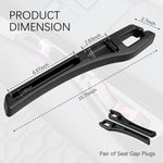 2-Pack Car Seat Gap Plugs – Dual-Function Gap Filler & Storage Organizer for Phones, Keys & Cards, Flexible EVA, Universal Fit, No Tools Needed (Black)