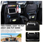 Car Back Seat Organizer with Foldable Table Tray – Universal Rear Seat Storage Bag, Multi-Pocket Holder for Tablet, Drinks & Essentials (Black)