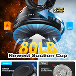 Suction Cup Phone Mount , 360° Adjustable Magnetic Car Phone Holder, Pocket Size Foldable Car Mount, Cell Phone Holders for Your Car for iPhone Series- Black