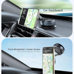 Suction Cup Phone Mount , 360° Adjustable Magnetic Car Phone Holder, Pocket Size Foldable Car Mount, Cell Phone Holders for Your Car for iPhone Series- Black