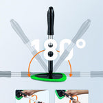 Windshield Washer Tool for Inside with 4 Reusable Washable Green Microfiber Pads