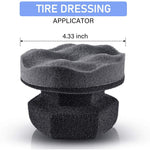 3 Pieces Tire Shine Applicator Tire Dressing Applicator Pads Tire Sponge Applicator Foam Tire Gel Wet Applicator Car Detailing Reusable Cleaning Supplies for Tire Shine (Gray,4.33 Inch)