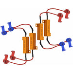 4 pcs 50W 8 Ohm LED Load Resistors Headlight Load Resistor Fog Light Decoder LED Turn Signal Resistor Decoder Wire (Fix