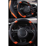 Car Steering Wheel Cover Microfiber Leather Steering Wheel Covers Universal 37-38Cm / 15" Non-Slip Breathable Durable