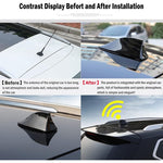 Universal Shark Fin Car Antenna - Fm/Am Radio Aerial With Waterproof Adhesive Base For Car Suv Truck Van (Black)