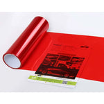 Car Light Sticker, Self Adhesive Car Light Sticker Smoke Fog Light Taillight Tint Vinyl Film Sheets, Red, 30X60Cm