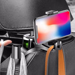 Car Headrest Hook, 2 In 1 Car Bag Holder With Phone Holder, Universal Car Interior Accessory Bag Holder, Vehicle Seat