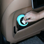 Mini Car Trash Can Plastic Waste Bin 16X8Cm Garbage Can Storage Container For Car Interior/Office/Home(Blue-Mini Trash