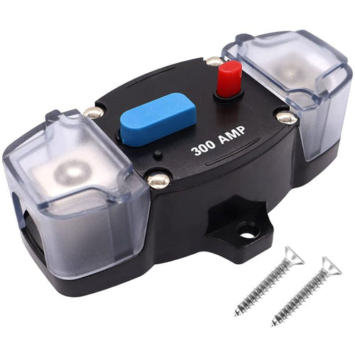 Heavy-Duty Fuse Holder with Circuit Breaker — 12V–48V, 300A