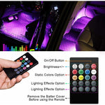 Car Interior LED Lights - Car Interior Lamp, 48 LED Car Strip Lights With Wireless Remote Control, Upgraded Waterproof