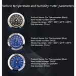 Auto Car Vehicle Thermometer/Hygrometer Clock Mini Small Classic DAshboard Thermometer Car Cool Decoration Metal Alloy