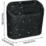 Car-Mounted Diamond-Encrusted Trash Can, Car Storage Bucket, Hanging Car Storage Bag, Creative Diamond-Encrusted Mini