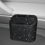 Car-Mounted Diamond-Encrusted Trash Can, Car Storage Bucket, Hanging Car Storage Bag, Creative Diamond-Encrusted Mini