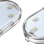 Set of 2 LED car interior lights, 7-color ambient lighting, USB rechargeable reading lights, portable