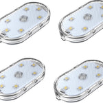 LED Car Lights - 4 Pack - LED Interior Car Lights - 7 Color Ambient Car Lights - USB Rechargeable Car Reading Lights - Portable