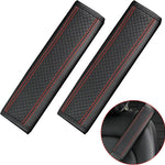 Seat belt protectors - Pack of 2 - Seat belt protectors - Seat belt protectors - Seat belt protectors for adults - Suitable for children's and adult seat belts (black and red)