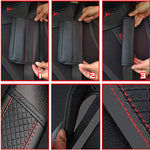 Seat belt protectors - Pack of 2 - Seat belt protectors - Seat belt protectors - Seat belt protectors for adults - Suitable for children's and adult seat belts (black and red)