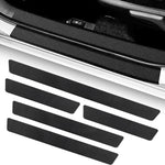 Car Door Sill Moldings - Set of 5, Universal Entry Moldings for SUVs, Anti-Scratch Stickers with Film