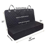 Waterproof Dog Car Seat Protector Mat 1 Pack, Compatible with Most Vehicles, 60 x 120 cm, Black